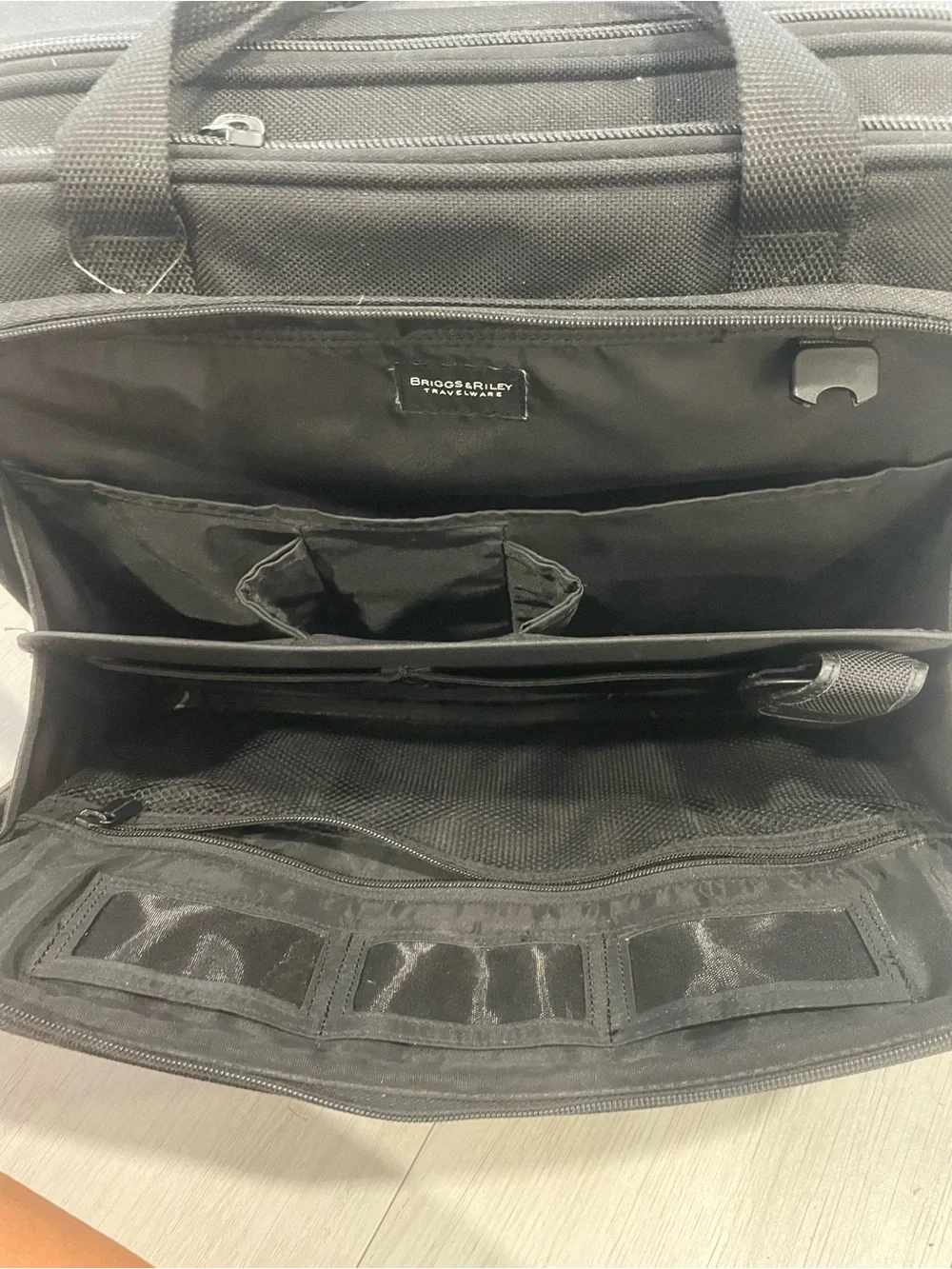 Briggs & Riley Black Rolling Laptop Briefcase with Telescoping Handle